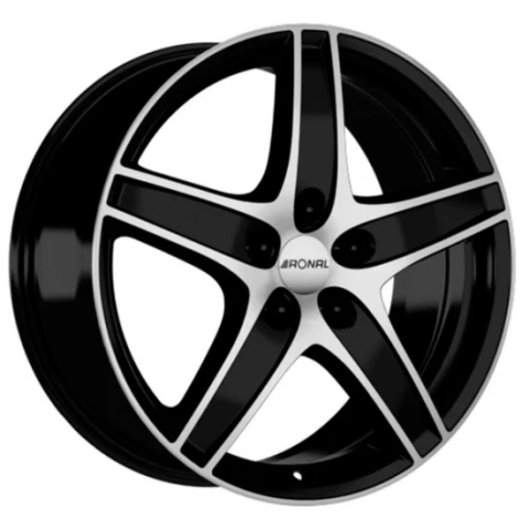 Ronal R48 W7.5 R16 PCD5x114.3 ET40 DIA82.1 jet black front diamond cut